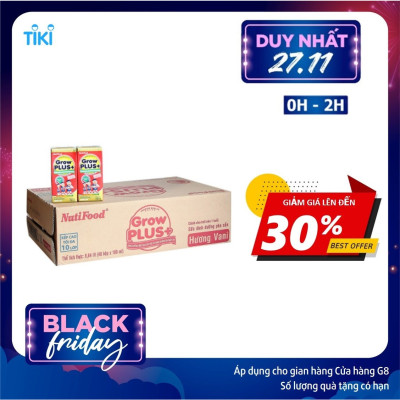 Thùng 48 Hộp x 180ml Sữa Bột Pha Sẵn GrowPLUS+ Đỏ 180ml Suy Dinh Dưỡng - Hàng Chính Hãng