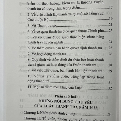 Sách - Những Điểm Mới Và Nội Dung Cơ Bản Của Luật Thanh Tra Năm 2022