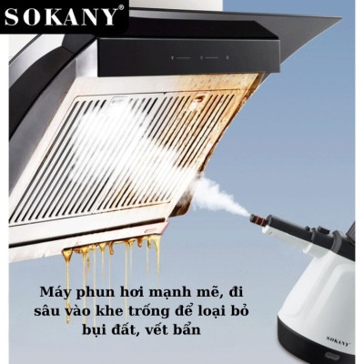 Máy làm sạch bằng hơi nước SOKANY SK-11047 công suất mạnh mẽ 2000W, nhiệt độ cao, áp suất lớn, dùng cho nhà bếp, gia đình - HÀNG CHÍNH HÃNG - DELIYA