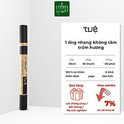 Nhang Trầm Hương Không Tăm Yên Thảo Mộc Loại Tuệ Sạch Tự Nhiên Ít Khói An Toàn Dùng Thiền Thư Giãn