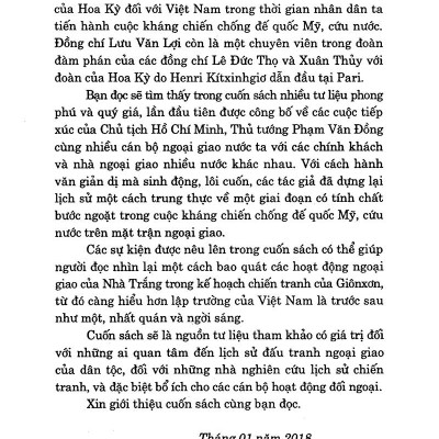 Tiếp Xúc Bí Mật Việt Nam - Hoa Kỳ Trước Hội Nghị Pari (Tái Bản 2023)