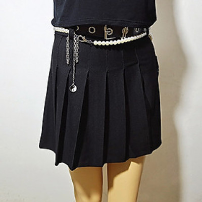 Dây thắt lưng dây nịt chuỗi chain xích titan nam nữ mix ngọc trai