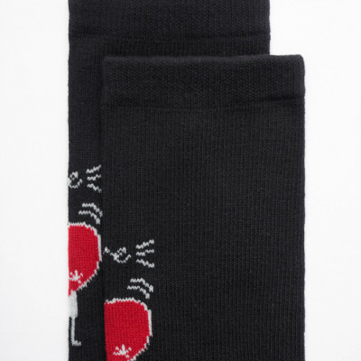 TẤT / VỚ DÀI ROUTINE DỆT HÌNH FREESIZE màu ĐEN UNISEX - 10S22SOC005 | LASTORE MENSWEAR