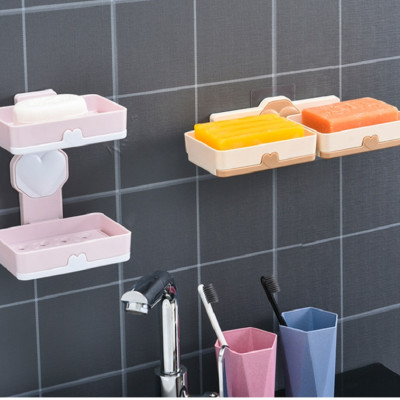 Kệ đựng xà phòng 2 tầng xoay 360 độ - Hàng chính hãng (Giao màu ngẫu nhiên)