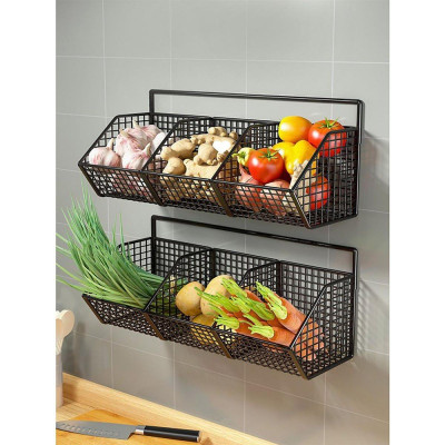 Kệ Lưới Đựng Gia Vị Dán Tường,Kệ Nhà Bếp, Đựng Hành Tỏi, Đồ Nhà Tắm... Tặng Kèm Miếng Dán Siêu Chắc Chắn