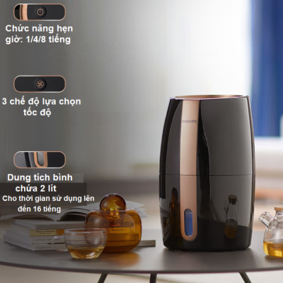 Máy Tạo Độ Ẩm Cao Cấp Philips HU2718/00 Hà Lan, Diện Tích 32㎡, Tích Hợp Hệ Thống Bốc Hơi Tiên Tiến, Công Nghệ NanoCloud - HÀNG NHẬP KHẨU