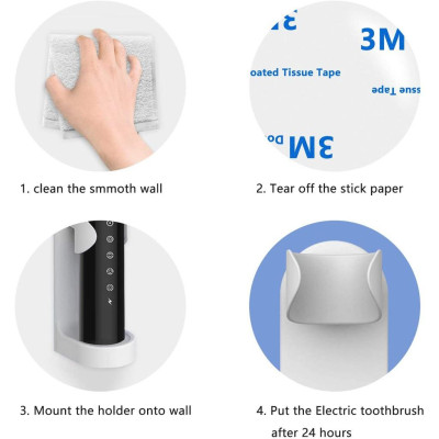 Giá Để Bàn Chải Điện Dán Tường, Tiện Dụng, Chắc Chắn, Sạch Sẽ, Phù Hợp Với Phòng Tắm Gia Đình Hiện Đại. TakyHome 4020