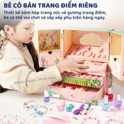 Phụ kiện cho bé gái vòng tay, vòng charm, sơn móng tay Mideer Girls Power Lacing Beads