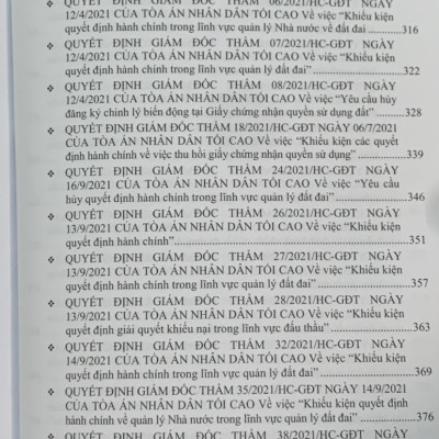 Quyết định giám đốc thẩm của Tòa án nhân dân tối cao về hình sự, dân sự, hành chính, kinh doanh thương mại, lao động, hôn nhân gia đình mới nhất