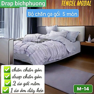 Bộ Chăn Ga Gối Tencel Modal Cao Cấp/ Chất Liệu Siêu Mềm Mịn Mát An Toàn Với Mọi Làn Da.