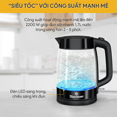 Bình đun siêu tốc Bluestone 1.7 lít KTB-3428 - Hàng chính hãng