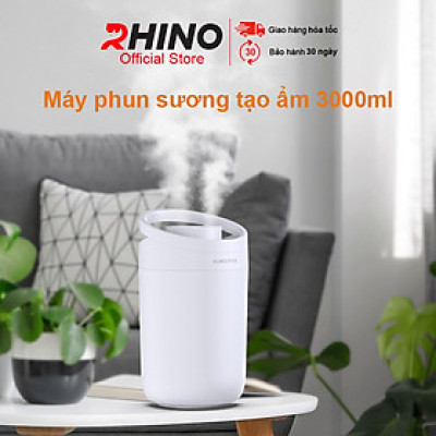 Máy phun sương tạo ẩm tinh dầu cỡ lớn Rhino H806 3000ml, 2 lõi phun, dung tích lớn cho không gian rộng - Hàng chính hãng