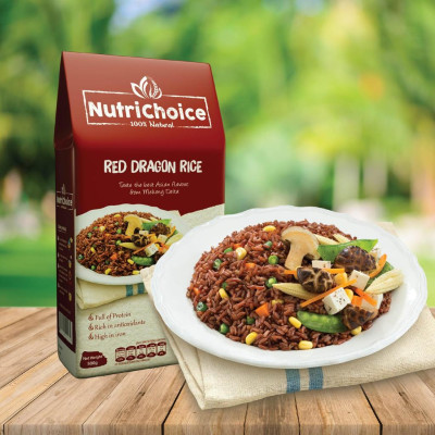 Gạo lứt đỏ Nutrichoice Huyết Rồng 500gr - Gói nhỏ tiện lợi - Cơm mềm dễ ăn