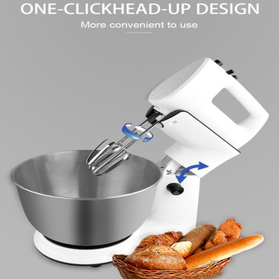 Máy trộn bột, đánh trứng cao cấp nhãn hiệu DSP KM3015 dung tích chứa 4 Lít, công suất 300W (2 đầu tạo kem và nhào bột riêng biệt) - Hàng Nhập Khẩu