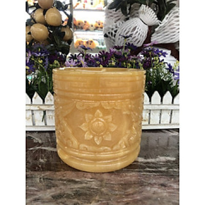 Lư hương, bát hương, bát nhang chạm rồng phượng đặt bàn thờ đá ngọc hoàng long - Cao 15 cm