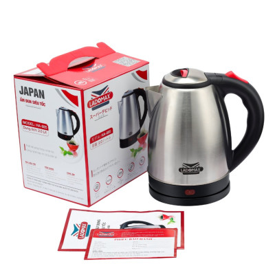 Ấm Đun Siêu Tốc 2 lít Ladomax Ha-885 Inox Đế Xoay 360 Độ (2.0 L) - Hàng Chính Hãng