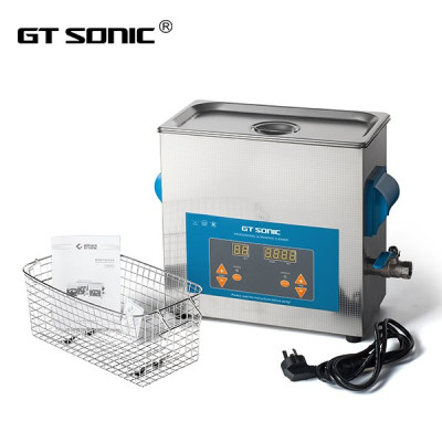 Bể rửa siêu âm Gtsonic VGT-1860QTD 6 lít giúp tẩy rửa, làm sạch, vệ sinh, bảo dưỡng các vật dụng phòng thí nghiệm, công nghiệp cơ khí, dụng cụ nha khoa/y tế, dung cụ gia đình, trang sức, đồng hồ – Hàng Chính Hãng