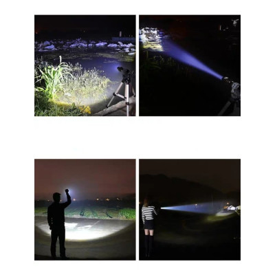 Đèn pin mini siêu sáng  với 3 chế độ sáng , có zoom ,dây cắm sạc  ,chống sốc , chống nước  kèm hộp đựng sang trọng 