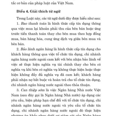 Luật các tổ chức tín dụng (bản in 2024)
