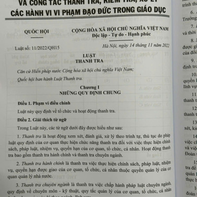 Sách Cẩm Nang Công Tác Thanh Tra, Kiểm Tra, Xử Lý Các Hành Vi Vi Phạm Đạo Đức Trong Giáo Dục - V2447A