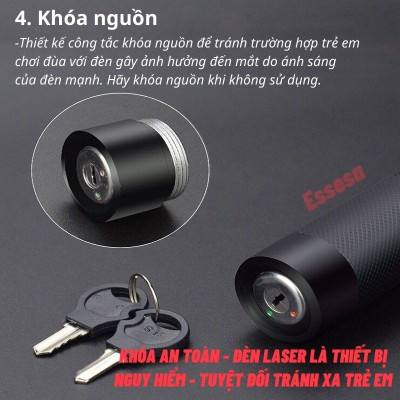 Đèn Pin Laser 303 tia đỏ - Hàng Chính Hãng