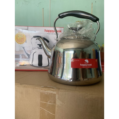 Ấm đun nước inox HappyCook 5L, 3L HGK-300T, HGK-500T, dùng được mọi loại bếp: than, từ, hồng ngoại, gas, cồn...