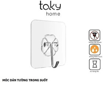 10 Móc Dán Tường Nhỏ Gọn Tiện Lợi ,Móc Nhựa Trong Suốt, Móc Treo Tường Siêu Dính, Treo Đồ Đa Năng, Treo Đồ Dùng Gia Đình, TakyHome 2213set10