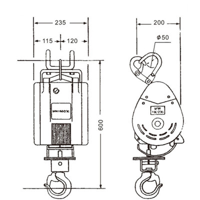 Tời Điện Treo Mini ABG Kio- Winch SK-230 - Máy Tời Điện, Thiết Bị Gọn Nhẹ, Cơ Động, Máy Tời Điện Dễ Sử Dụng, An Toàn- Hàng Chính Hãng