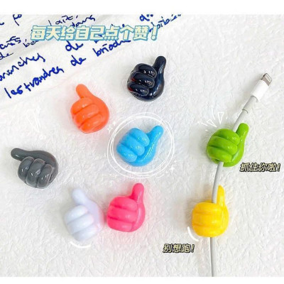 Sét 5 Móc treo dây cáp sạc hình bàn tay silicon dán mọi nơi Treo Tường