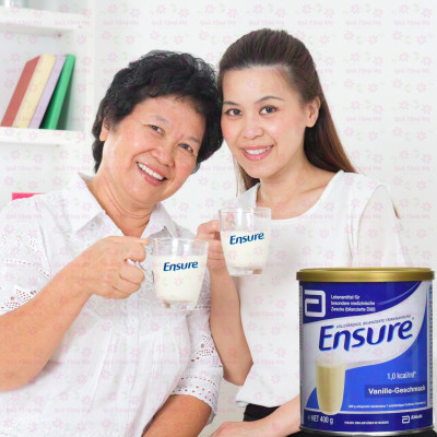 Sữa bột Ensure Vanille Geschmask, Ensure Đức cho người lớn tuổi, hồi phục sức khỏe cho người gầy yếu, người suy dinh dưỡng 400gr/hộp