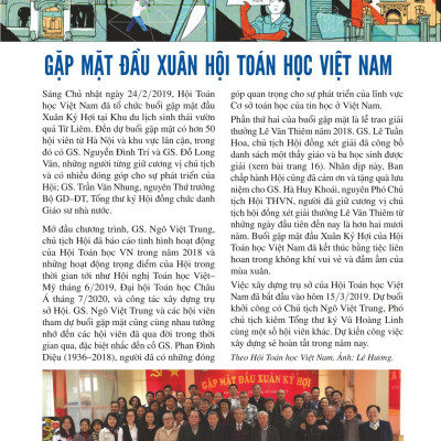 Tạp chí pi- hội toán học việt nam số 3/ tháng 3 năm 2019