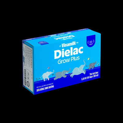 Thùng 48 Hộp Sữa Bột Pha Sẵn Vinamilk Dielac Grow Plus - Đỏ 180ml