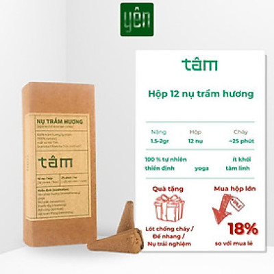 Nụ Trầm Hương Yên Loại Tâm Sạch Tự Nhiên Ít Khói An Toàn Dùng Thiền Thờ Cúng Thư Giãn