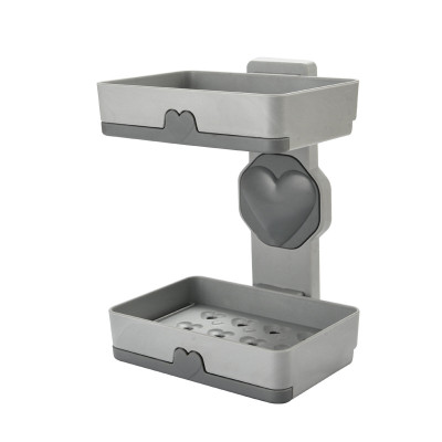 Kệ đựng xà phòng 2 tầng xoay 360 độ - Hàng chính hãng (Giao màu ngẫu nhiên)