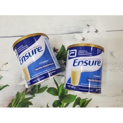 Sữa bột Ensure Vanille-Geschmask, Ensure Đức cho người lớn tuổi, giúp hồi phục sức khỏe cho người gầy yếu, suy dinh dưỡng 400gr/hộp