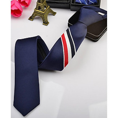 Cà Vạt Nam Bản Nhỏ - Cavat Vạt Thắt Sẵn Cao Cấp - 5*45Cm