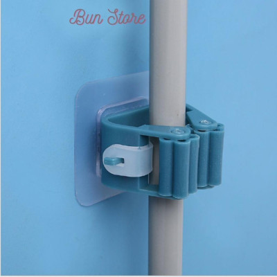 Móc dán tường kẹp giữ cây lau nhà, móc dính tường treo chổi chịu lực tốt Miếng dính tường đa năng siêu chắc