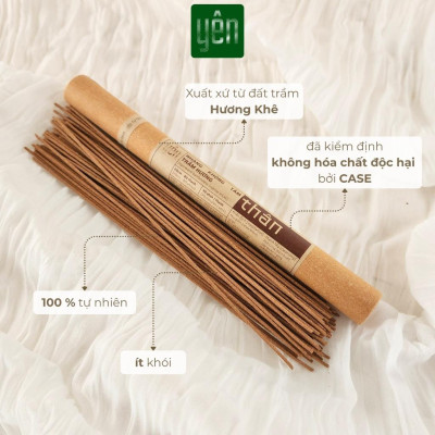 Nhang Trầm Hương Không Tăm Yên Thảo Mộc Loại Thân Sạch Tự Nhiên Ít Khói An Toàn Dùng Thiền Thờ Cúng Thư Giãn