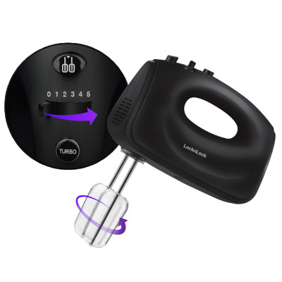 Máy đánh trứng Lock&Lock Hand Mixer EJM501DGRY 250-300W - Hàng chính hãng