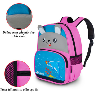 Ba lô học sinh dành cho bé gái Xbags Dolphin Xb 3021
