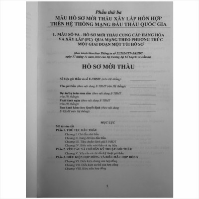 Sách Hướng Dẫn Cung Cấp, Đăng Tải Thông Tin về Lựa chọn Nhà Thầu và Mẫu Hồ Sơ Đấu Thầu Trên Hệ Thống Mạng Đấu Thầu Quốc Gia (Quyển 2) (V2512D)