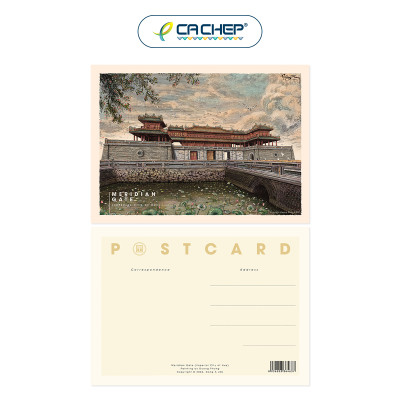 Combo 4 postcards Danh thắng Việt Nam (Hồ Gươm, Ngọ Môn, Chùa Cầu, Nhà thờ Đức Bà)