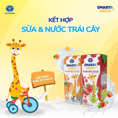 Thùng 48 hộp Sữa dinh dưỡng Smarta Grow Trái Cây 110ml