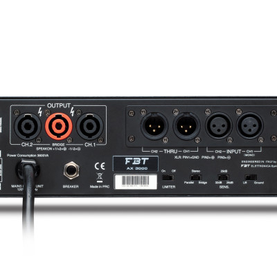 AX 3000 Amply Công Suất FBT 2 kênh x 1500w / 4 Ohm - HÀNG CHÍNH HÃNG