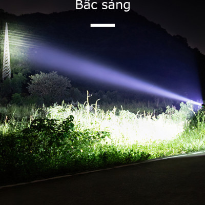 Đèn pin cầm tay  với 3 chế độ siêu sáng  kèm hộp đựng sang trọng , có zoom ,dây cắm sạc  ,chống sốc , chống nước nhỏ gọn tiện lợi