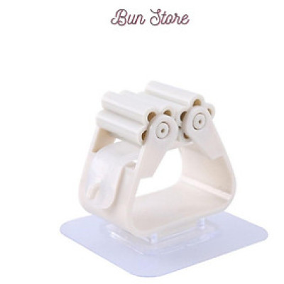Móc dán tường kẹp giữ cây lau nhà, móc dính tường treo chổi chịu lực tốt Miếng dính tường đa năng siêu chắc