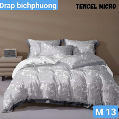 Bộ drap gối Tencel vải Hàn Quốc , đỉnh cao mát , mềm mại { drap và 3 áo gối}