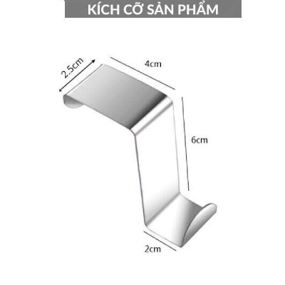 COMBO 2 Móc Gài Inox Treo Đồ Hình Chữ Z, Gắn Sau Cánh Cửa Tủ, Cửa Nhà Tắm, Nhà Bếp Treo Đồ Đa Năng, Tiện Dụng, Sử Dụng Dễ Dàng. TakyHome 2016set2