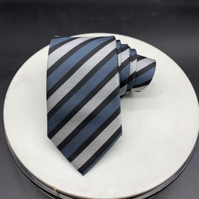 Cà vạt nam 8cm trung niên tự thắt vải silk 3 lớp 