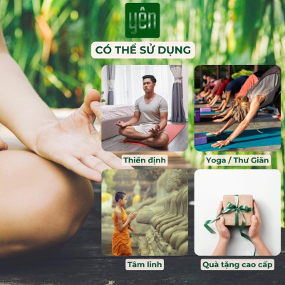 Nụ Trầm Hương Yên Loại Tâm Sạch Tự Nhiên Ít Khói An Toàn Dùng Thiền Thờ Cúng Thư Giãn